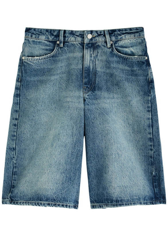 Photo: Represent Bermuda Faded Denim Shorts