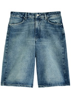 Represent Bermuda Faded Denim Shorts