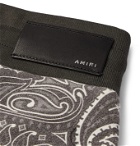 AMIRI - Tapered Bandana-Print Cotton-Jersey Drawstring Sweatpants - Gray