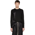 Rick Owens Black Panelled Crewneck T-Shirt