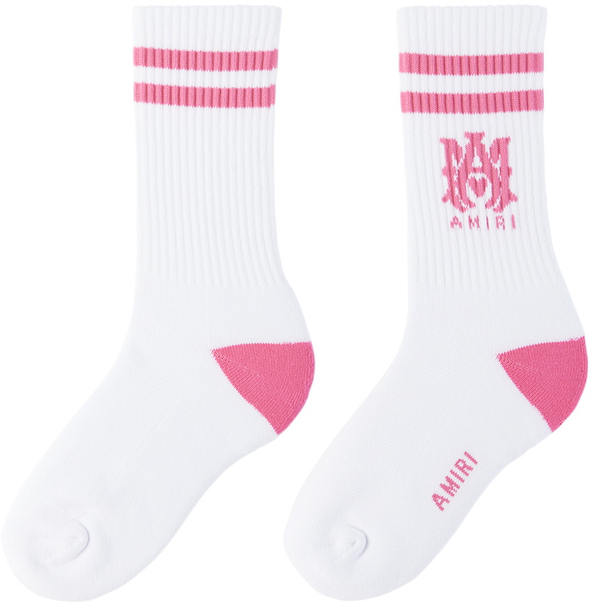 AMIRI Kids White Stripe Socks