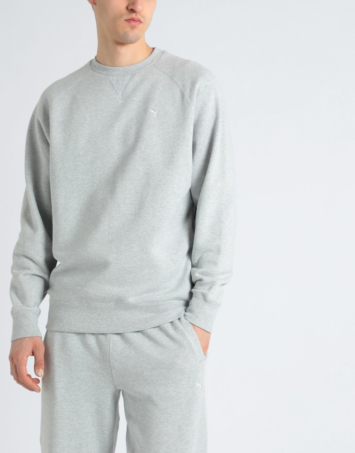 Puma Mmq Crew Mens Sweatshirt Light in Grey