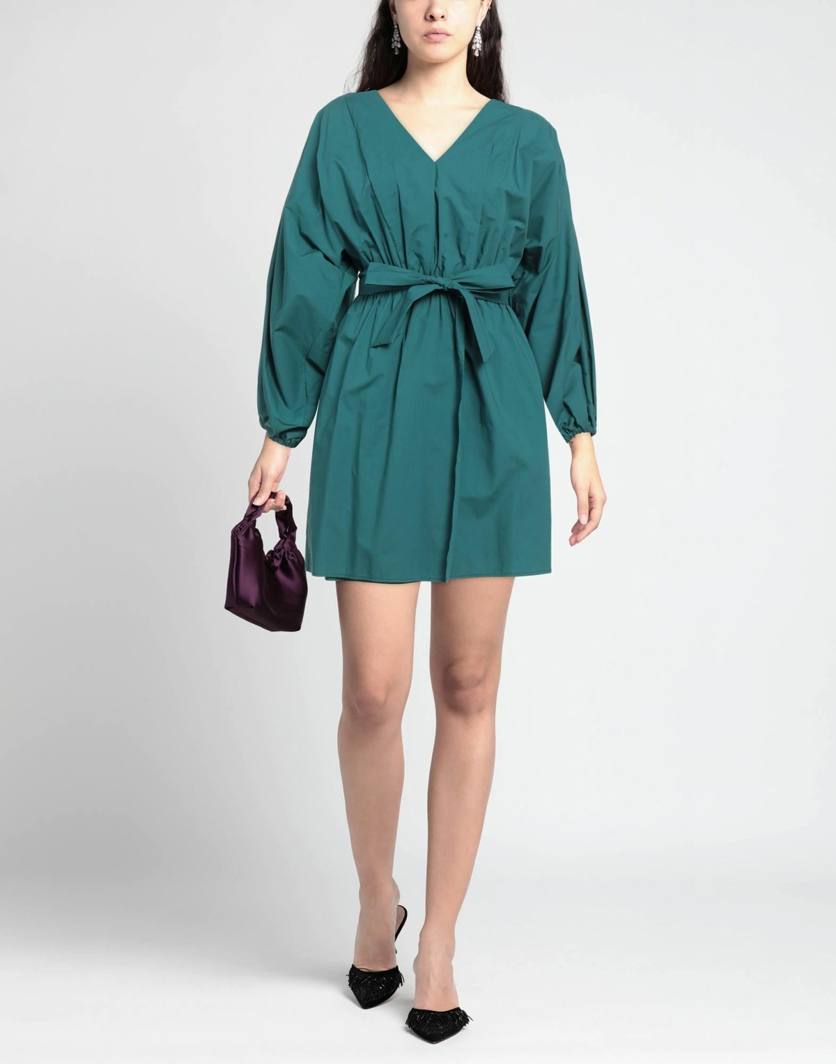 Manila Grace Womens Mini dress Deep teal