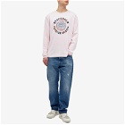 Acne Studios Men's Long Sleeve Eisen School T-Shirt in Light Pink