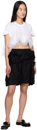 Noir Kei Ninomiya Black Gathered Shorts