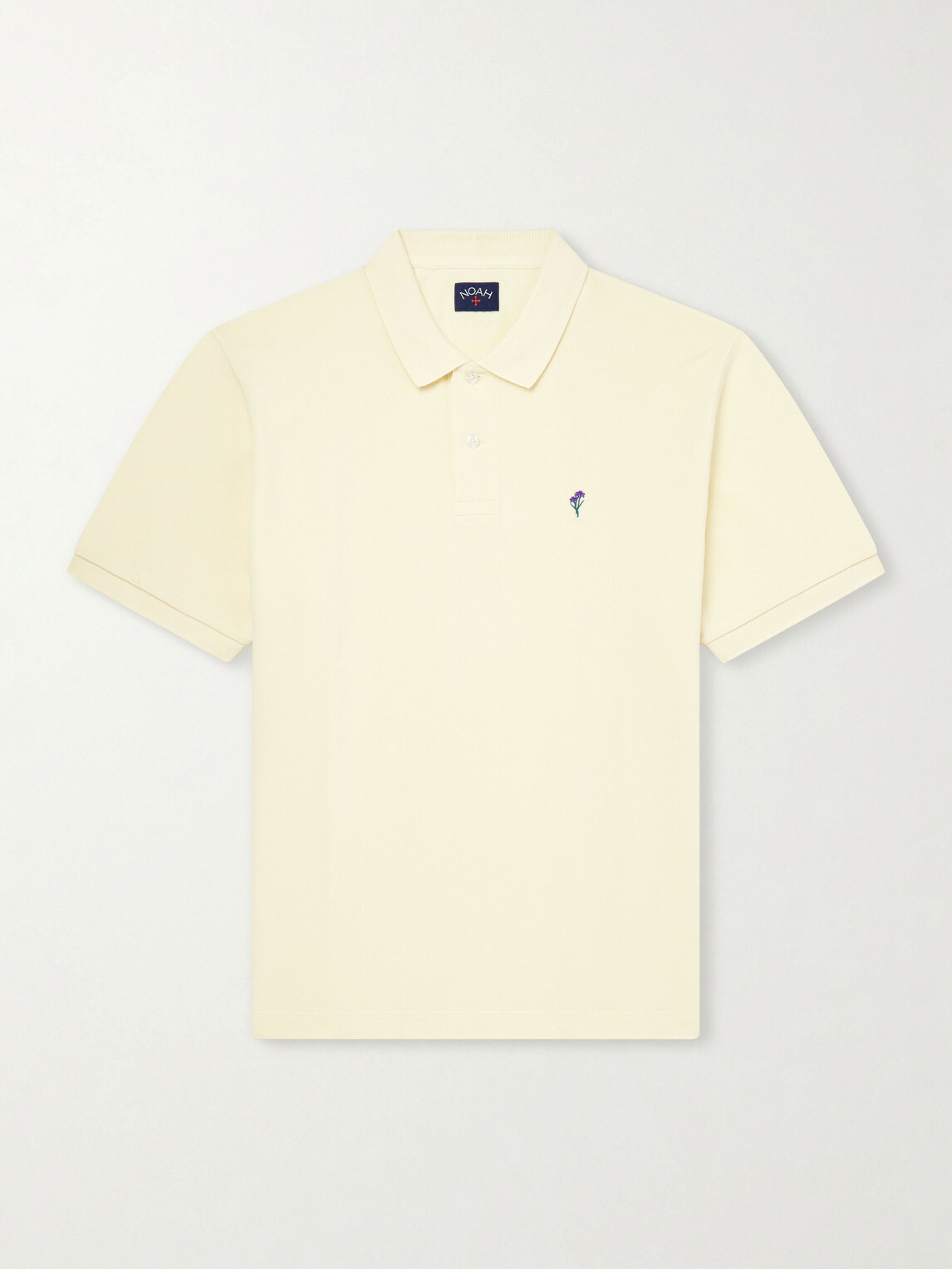 Noah - Logo-Embroidered Cotton-Piqué Polo Shirt - Yellow