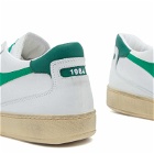 Diadora Men's Basket Low  Sneakers in White/Verdant Green