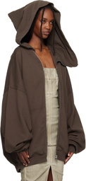 Rick Owens DRKSHDW Gray Temple Mountain Hun Hoodie