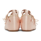 Simone Rocha Pink Satin Crisscross Ballerina Flats