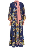 Etro Printed Scarf-effect Silk Maxi Dress Multicoloured