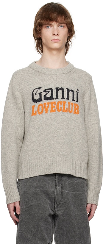 Photo: GANNI Gray Isoli Loveclub Sweater