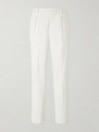 Brunello Cucinelli - Straight-Leg Cotton-Blend Golf Trousers - White