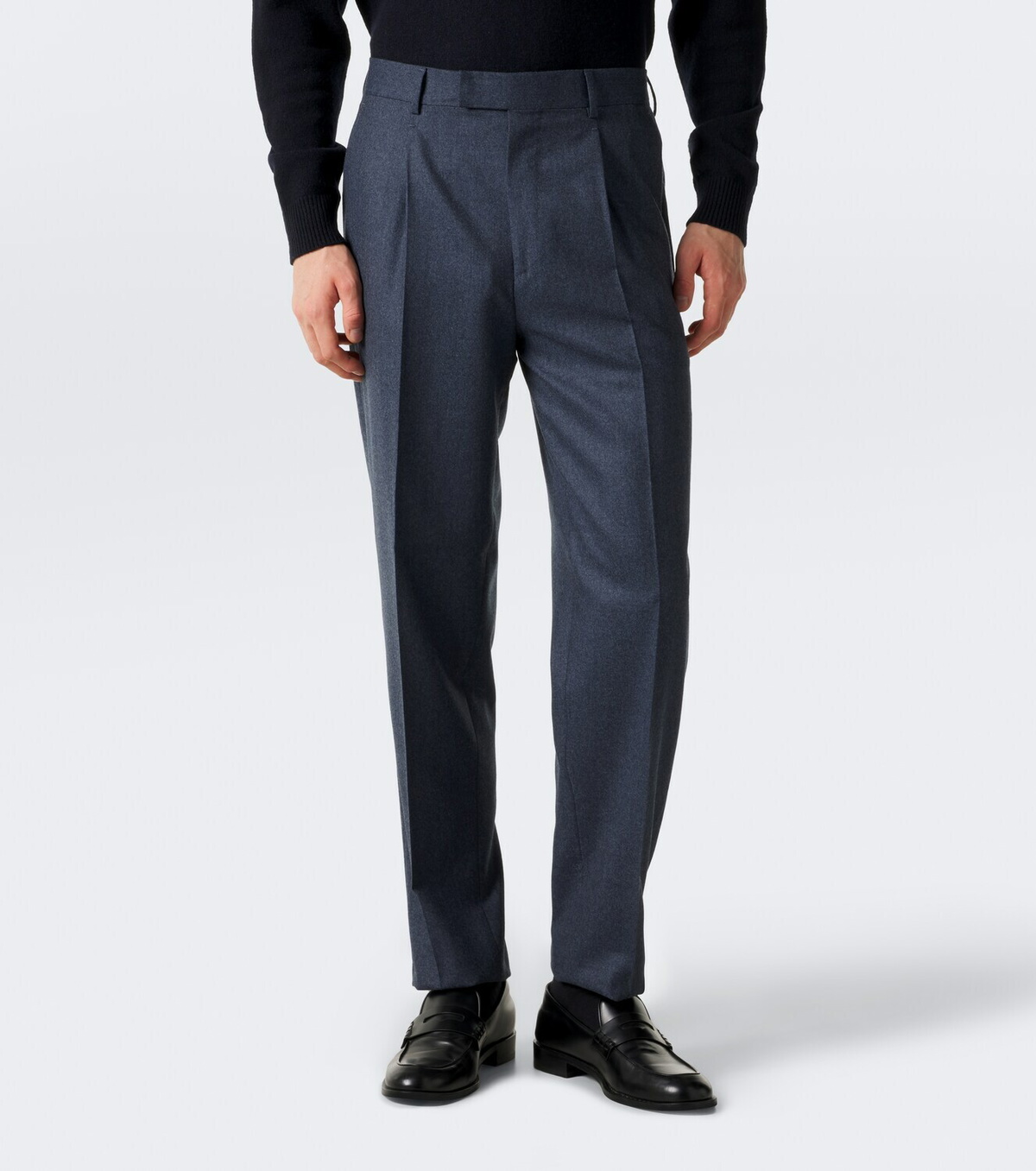 Zegna Wool flannel straight pants