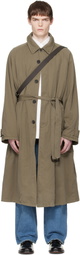 stein Taupe Cotton Rayon Vintage Padded Balmacaan Coat