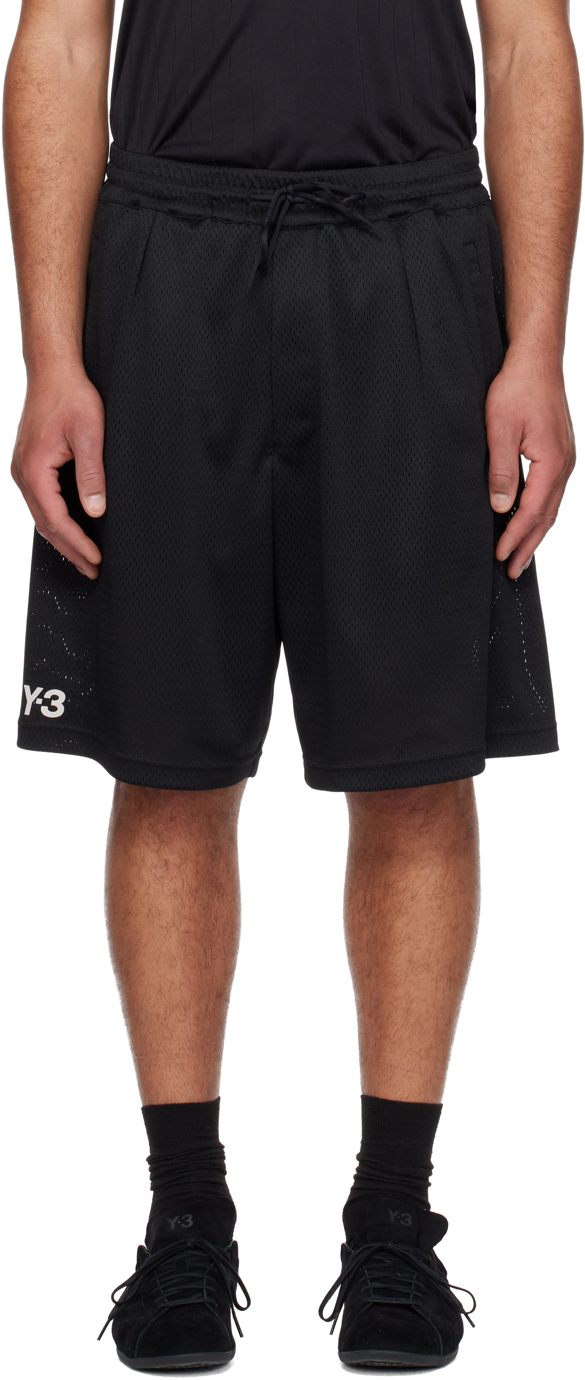 Y-3 Black Mesh Shorts