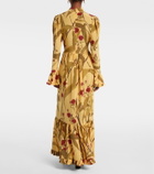 La DoubleJ Visconti silk crêpe de chine maxi dress