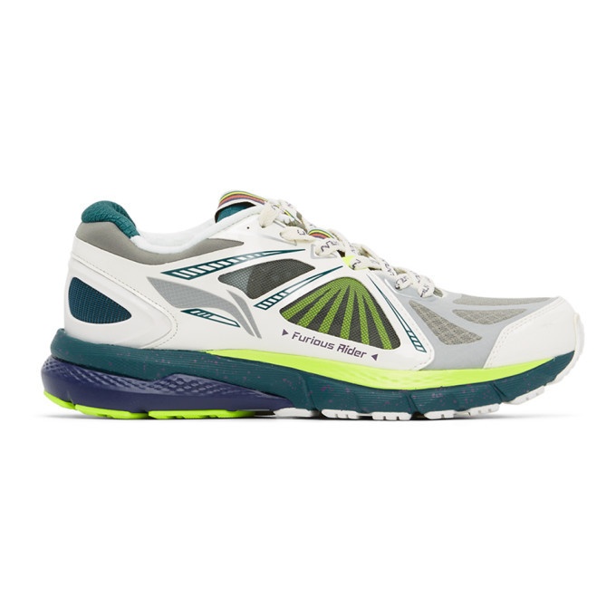 Photo: Li-Ning White and Green Furious Rider Ace 3 Sneakers
