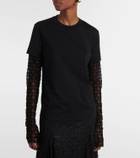 Givenchy Monogram 72 Glitter layered cotton T-shirt