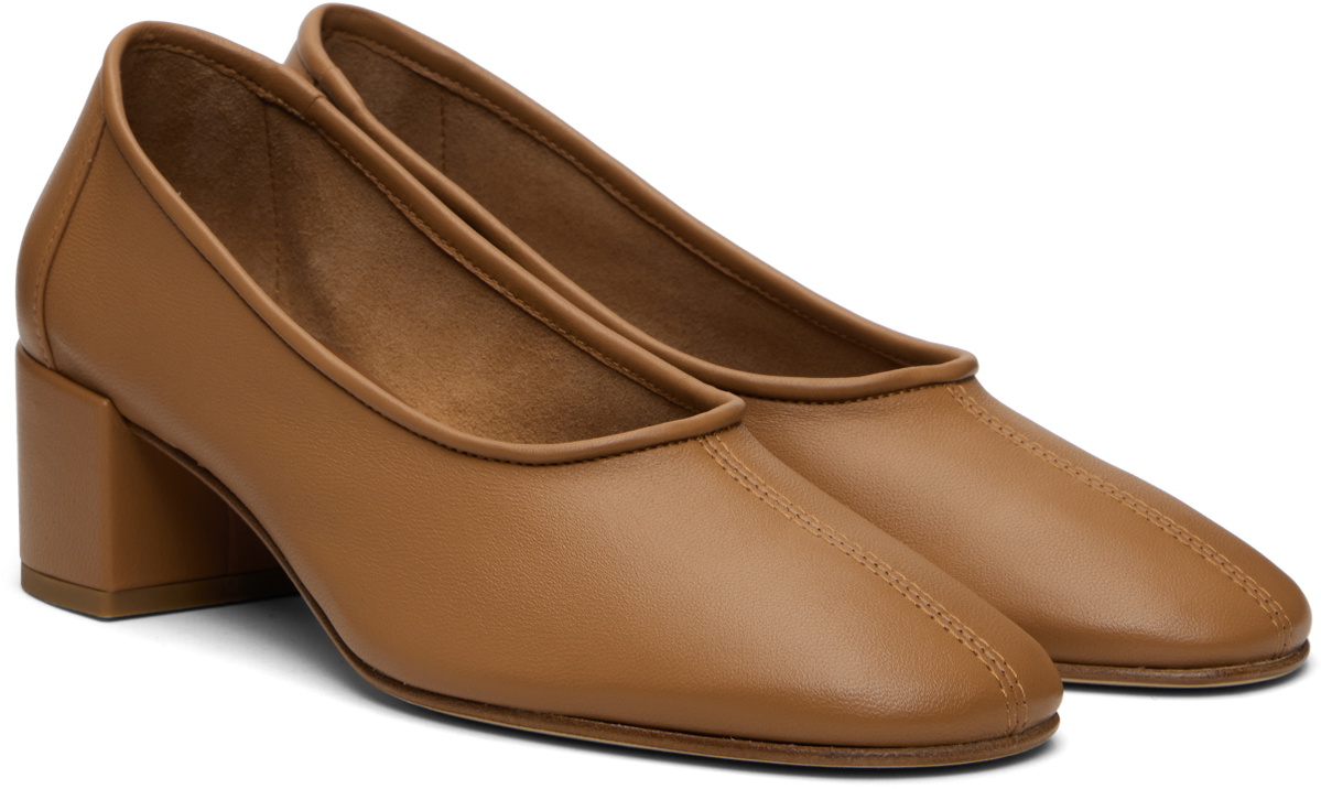 BY FAR Tan Prudence 45 Heels