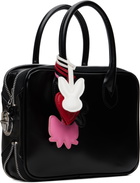 Comme des Garçons Girl Black Faux Leather Keychain Bag