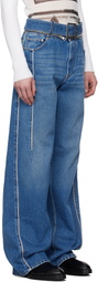 Jean Paul Gaultier Blue 'The Belted Denim' Jeans