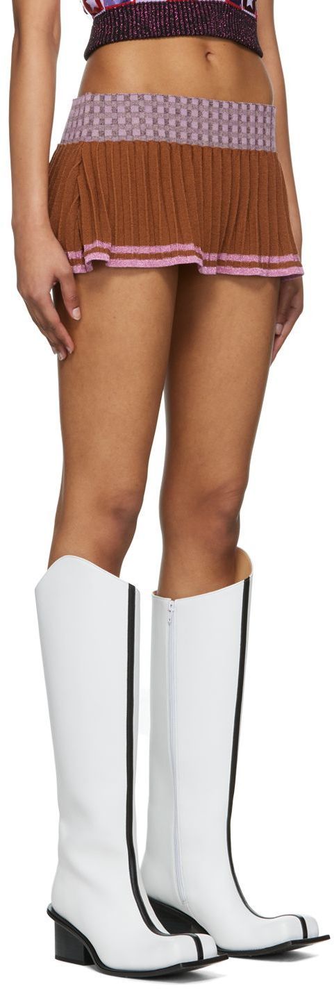 ANDREJ GRONAU SSENSE Exclusive Brown Mini Skirt