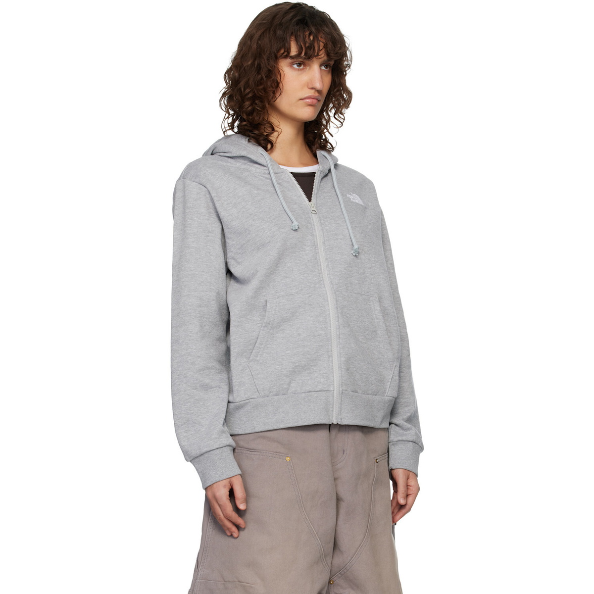 The North Face Gray Evolution Simple Dome Regular Full-Zip Hoodie