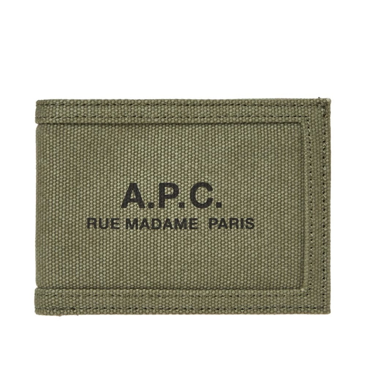 Photo: A.P.C. Recuperation Washed Canvas Logo Wallet