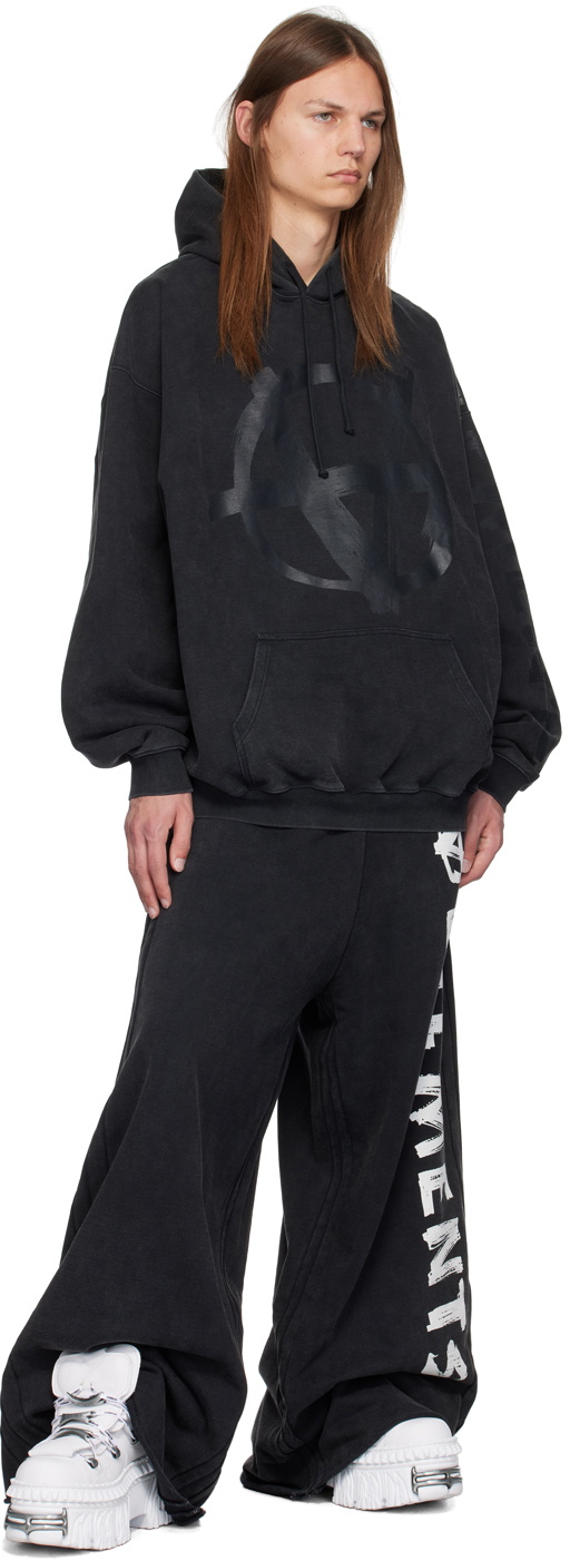 VETEMENTS Black Double Anarchy Hoodie Vetements