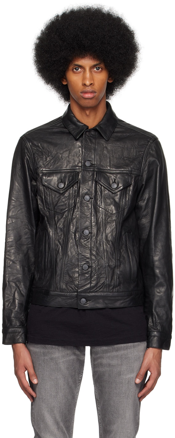 Photo: John Elliott Black Thumper Type III Leather Jacket