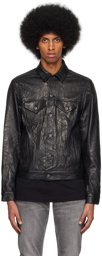 John Elliott Black Thumper Type III Leather Jacket