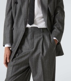 Saint Laurent Pinstripe wool and cashmere suit pants