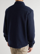 De Bonne Facture - Boiled Wool Overshirt - Blue