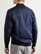 Kiton - Linen Bomber Jacket - Blue