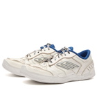 Balenciaga Men's Hamptons Worn Out Sneaker in White/Blu