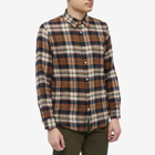 NN07 Men's Arne Check Shirt in Brown Check