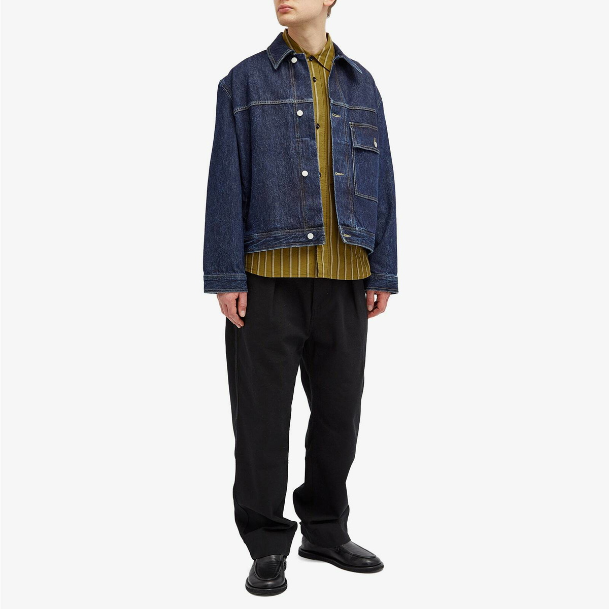 MHL by Margaret Howell Men's Overall Stripe Shirt in Light