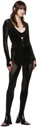 Dion Lee Black Chenille Intarsia Bra