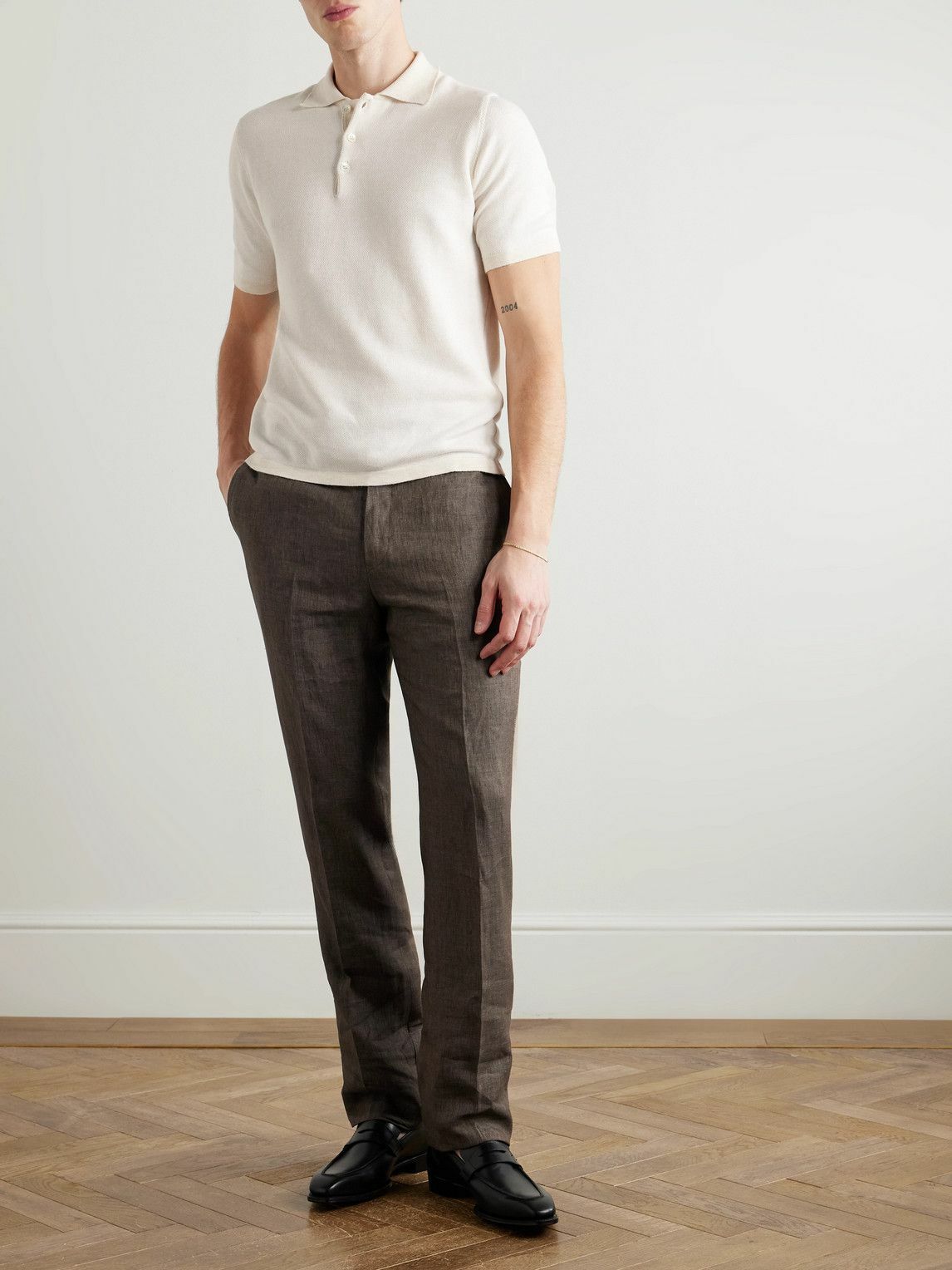 Kingsman - Birdseye Cotton Polo Shirt - Neutrals