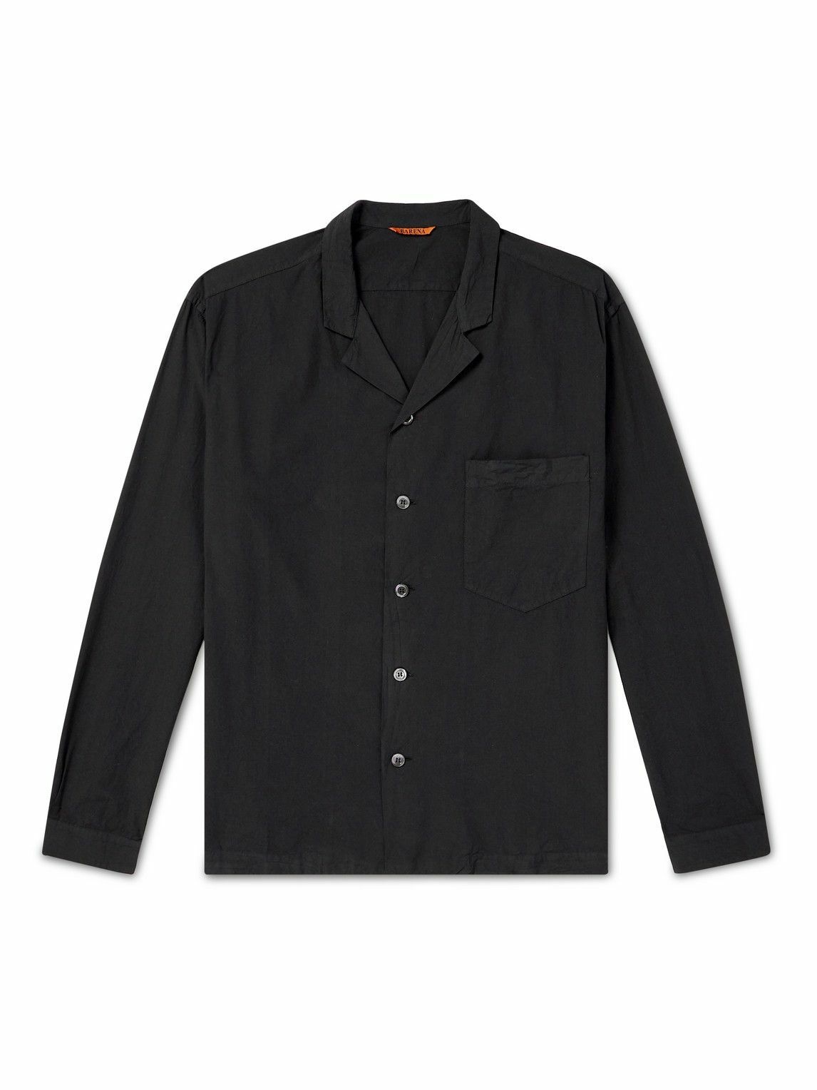 Barena - Camp-Collar Cotton Shirt - Black Barena
