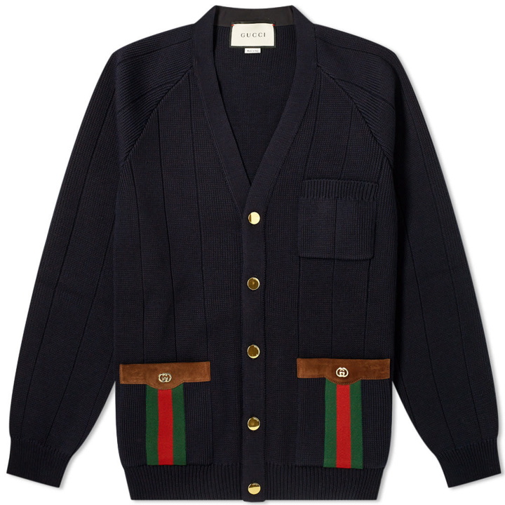 Photo: Gucci Web Knitted Cardigan