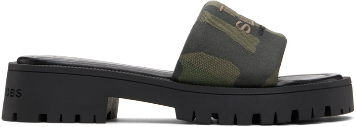 Photo: Marc Jacobs Khaki 'The Camo Jacquard Lug Sole Slide' Sandals