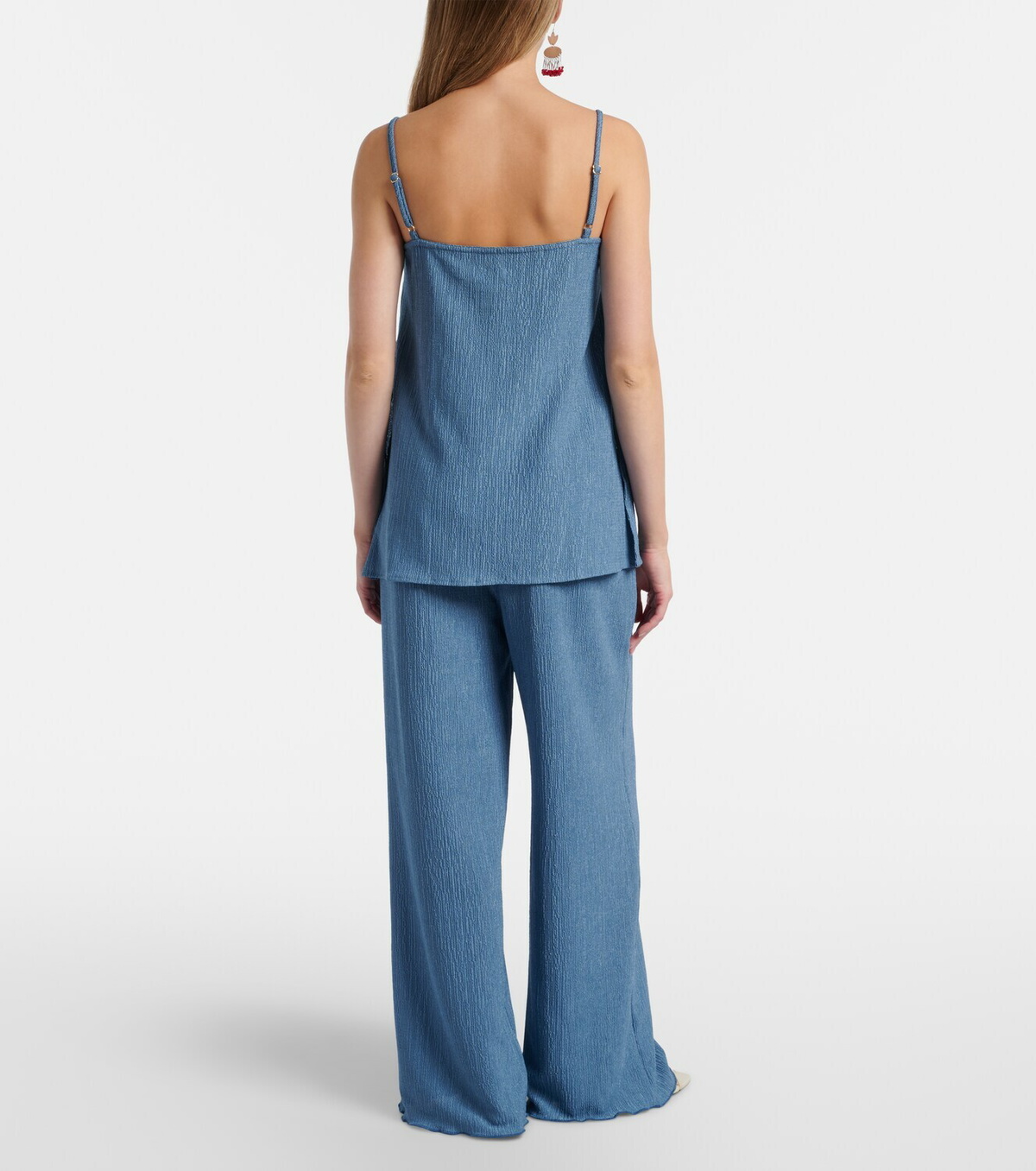 Jade Swim Mika seersucker wide-leg pants