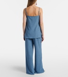 Jade Swim Mika seersucker wide-leg pants