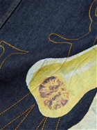 JW Anderson - Logo-Embroidered Printed Denim Jacket - Blue