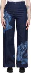 Kenzo Indigo Kenzo Paris Rose Tailored Jeans