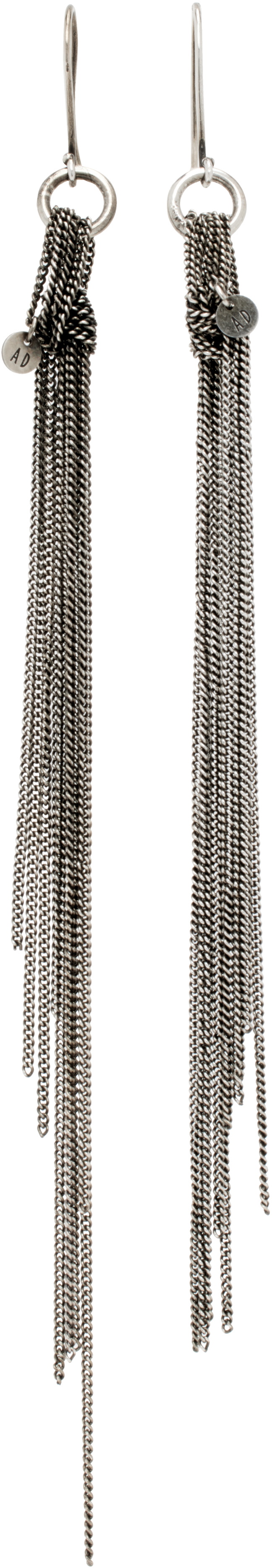 Ann Demeulemeester Silver Wivi Knottassel Earrings