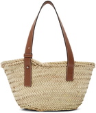 Loewe Beige & Navy Basket Tote