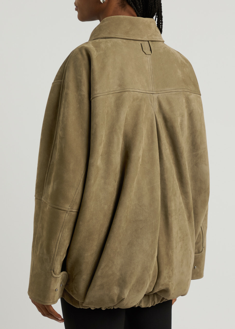 Jacquemus Le Blouson Ciro Cuir Nubuck Jacket Khaki