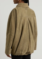 Jacquemus Le Blouson Ciro Cuir Nubuck Jacket Khaki